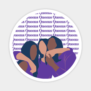 Queens Female Frienship Purple Magnet